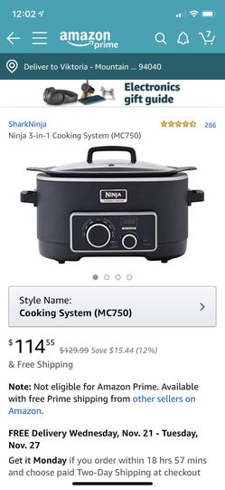 Ninja 3-in-1 Cooking System (MC750) for Sale in Los Altos, CA - OfferUp