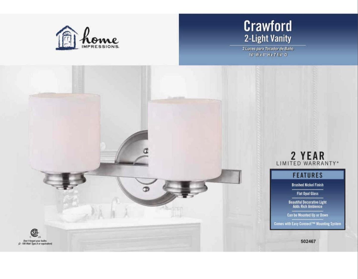 Home Impressions Light Vanity