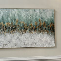 GORGEOUS Framed Hand Painted Canvas “Divide”