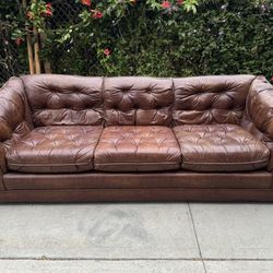 Vintage Leather Couch FREE DELIVERY