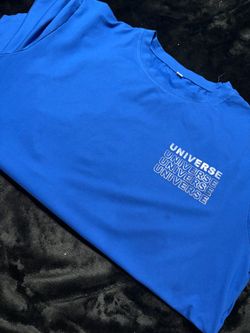 Universe Graphic Blue Crew Neck T-Shirt