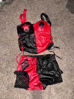 Harley Quinn Costume Set Top and Shorts