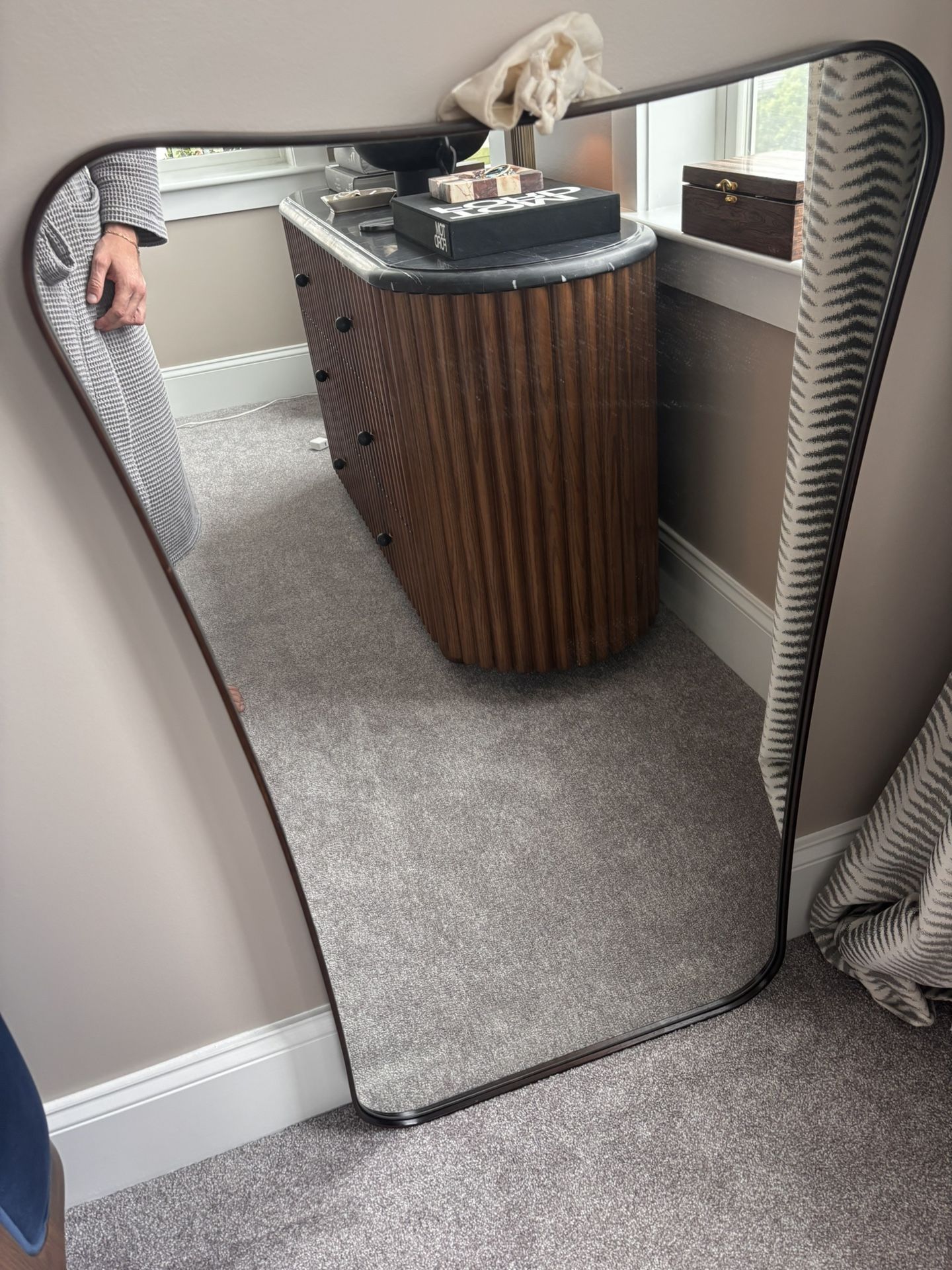 CB2 Elroy Walnut Mirror