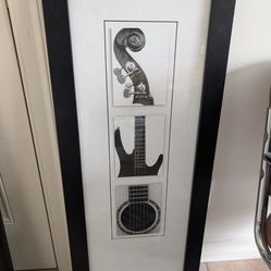 Guitar Poster Framed