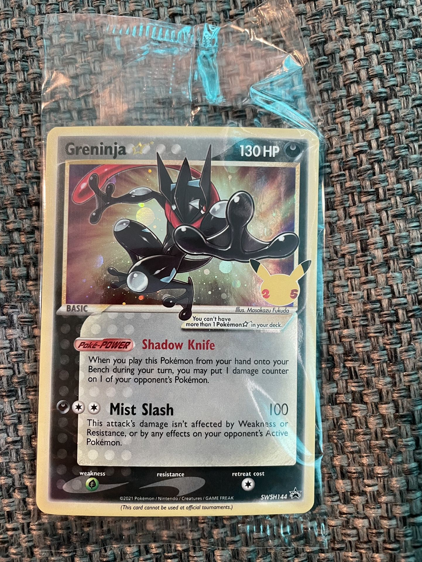 Pokemon TCG Celebrations Greninja Gold Star SWSH144 Promo Holo Rare - M/NM Card