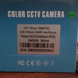 Security Camera 1/3" Sony CCTV 1000TVL 2.8 - 12mm Zoom
