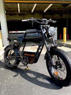 New - Dual Rider GT33 Electric Fat Tire Cruiser Center Basket Bike, 32mph, 27ah XXL Battery