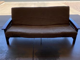 Wooden Arm Futon Frame Brown Excellent Condition