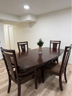 Solid wood dining table