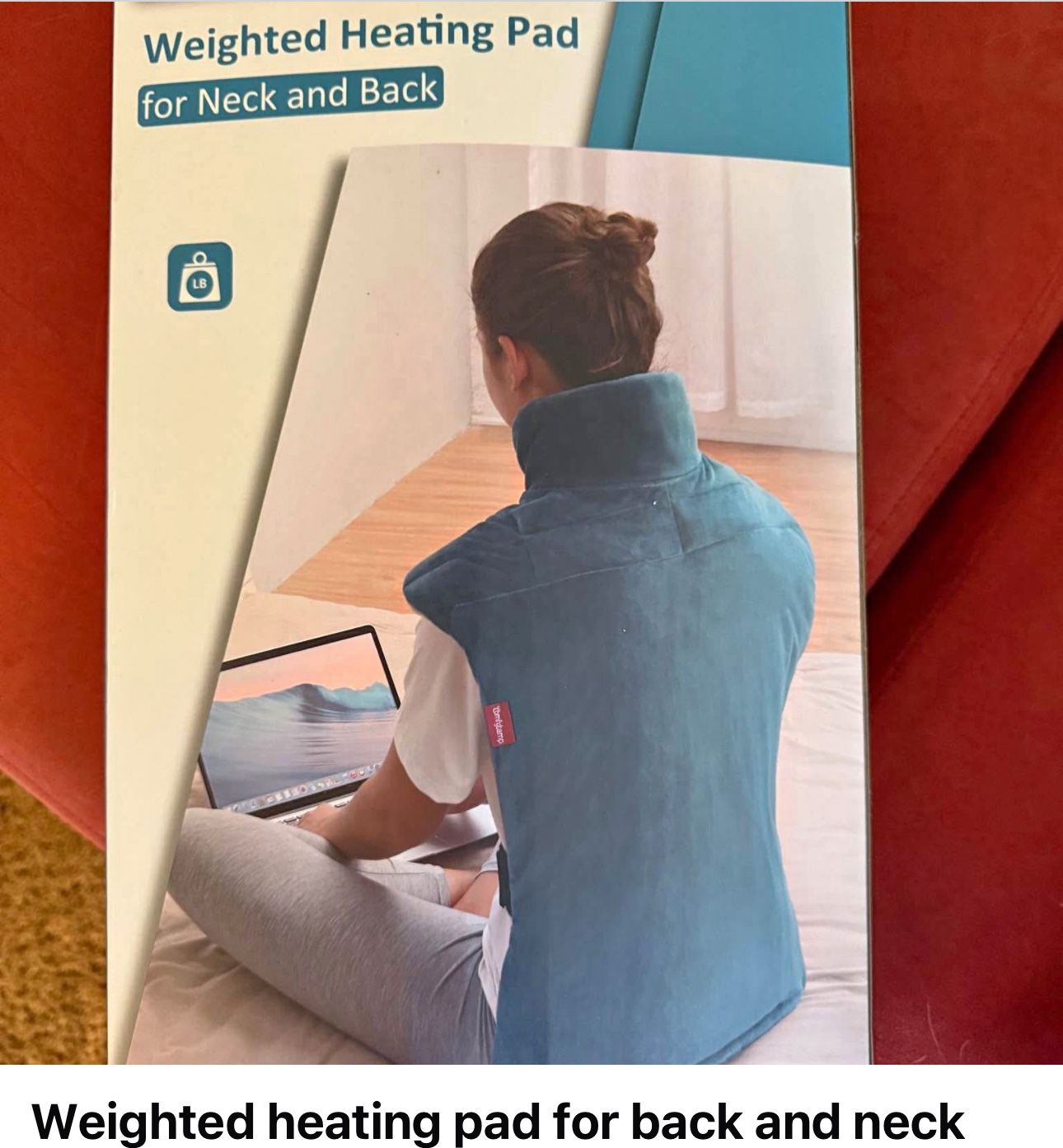 Weighted heating pad for back and neck