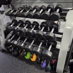 Dumbbells Troy  5-50 Lbs  &  Precor 3 Tier Rack. READ BELOW.   Dr0p0ff Avail. 