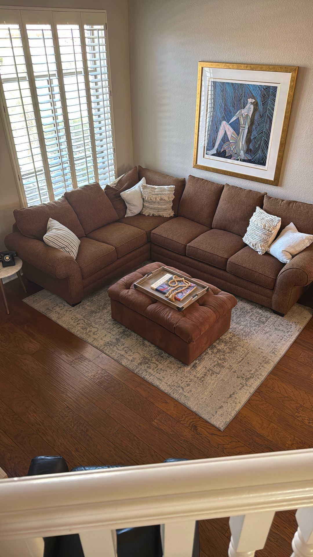 Sectional Couch & Ottoman - Bassett