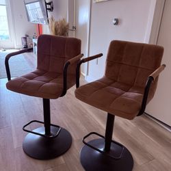 Bar Chairs/stools Pink Set Of 2