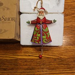 Jim Shore Pull String Santa W Box