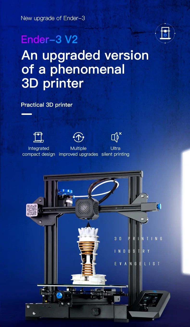 Ender-3  V2 3D Printer With EZABL and Extender 4000xl Kit