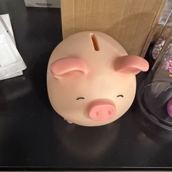 Piggy Bank for Girls, Small Cute Money Saving Bank, Unbreakable Vinyl Little Decoration Pig Coin Box, Mini Personalized Money Container for Kids, Todd