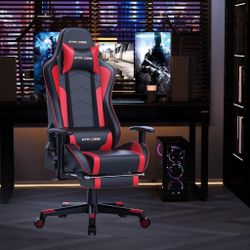 GTRACING Gaming Chair with Footrest Speakers Video Game Chair Bluetooth Music
