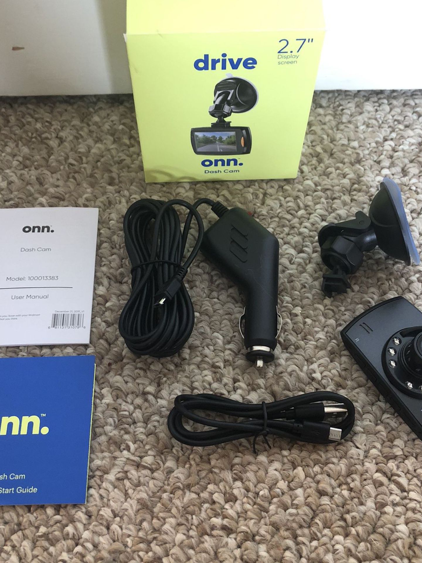 onn. Dash Cam with 2.7" Display Screen