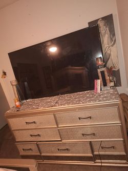 Large silver dresser good condition $200 OBO