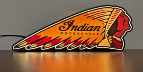 Indian Motorcycle LED Light-Up Sign