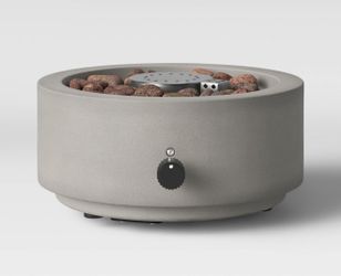 10" Round Pipestone Patio Tabletop Fireplace - Gray