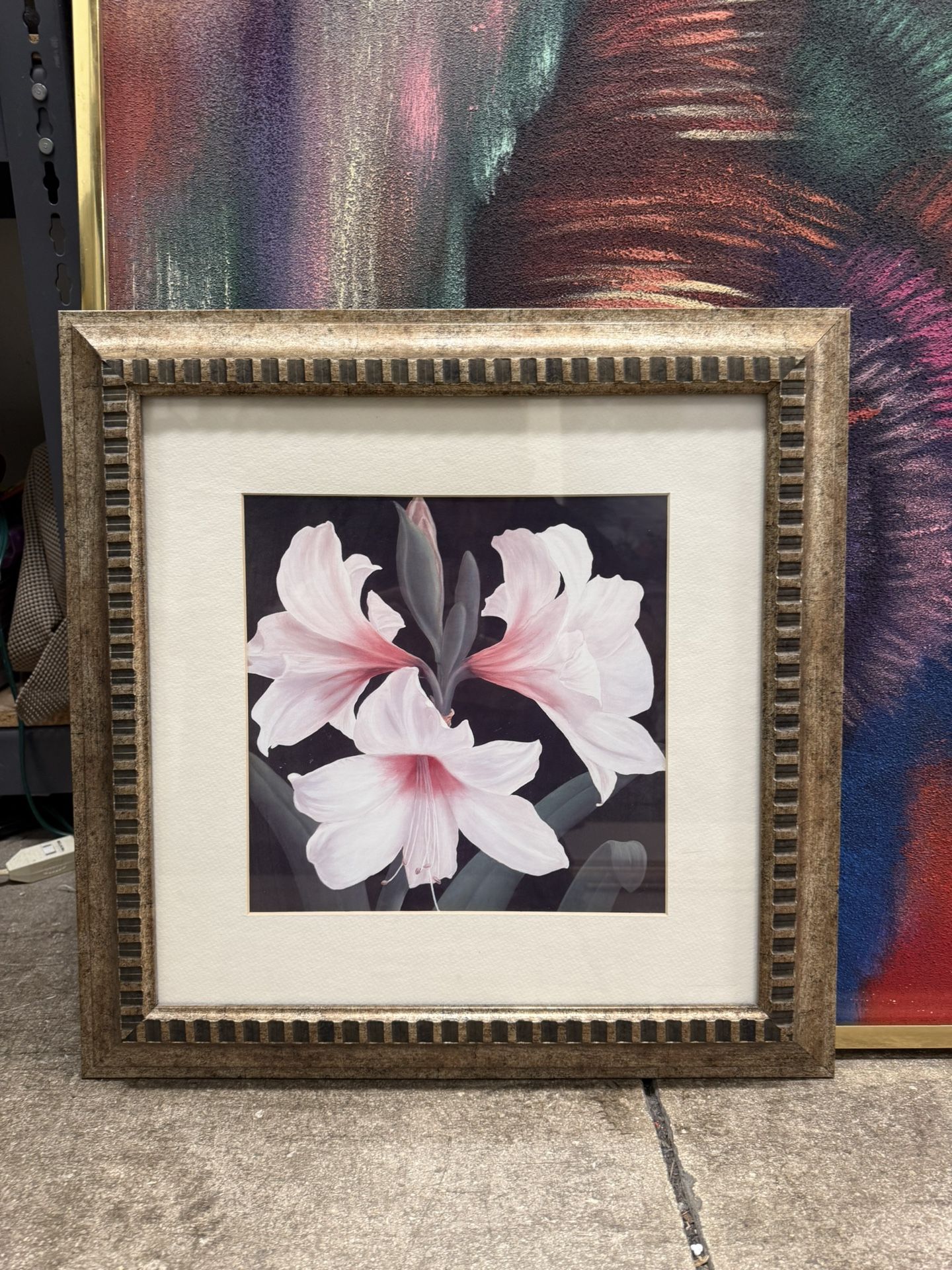 Framed Floral Print Art