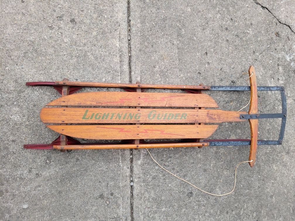 RARE Vintage 1950's Lightning Guider Sled
