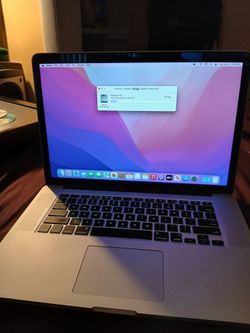 Apple MacBook Pro 15"2.8 Ghz i7 Processor 2015 16 gb  ram 256gb Ssd 0s Monterey Very Clean With Charger