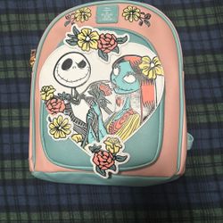New Disney The Nightmare Before Christmas Jack & Sally Heart Mini Backpack