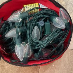 Christmas Lights White Outdoor Indoor C9 Bulb Faceted 50 Bulbs🎅🏼🎄💡