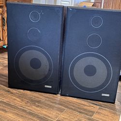 Fisher 12” 3 Way Speakers Vintage