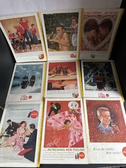 Lot of 27 Vintage Coca-Cola Magazine Ads 1950s 1960s Coke Advertising