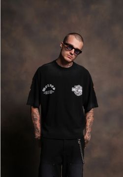Harley Davidson Iron Lighting Premium Raw Hem Box Cut Tee