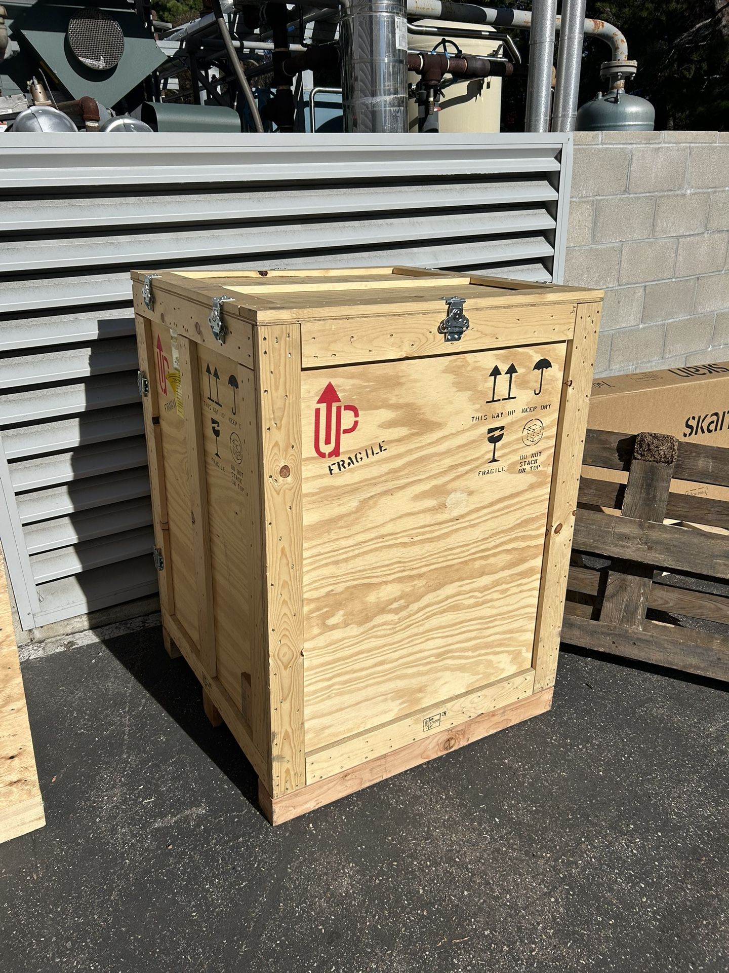 Wooden Storage Crate Box 37 x 37 x 50 Possible doghouse