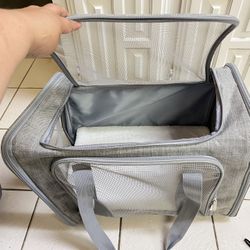 gray small dog/cat pet carrier  16 x 11
