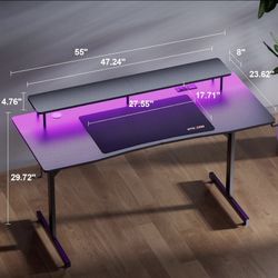Gtracing Lumina Elite Led Gaming Desk 
