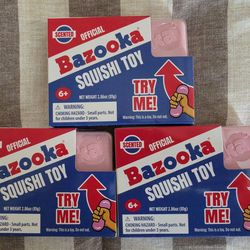 New, $12 ea. Official Bazooka Scented Squish Toy