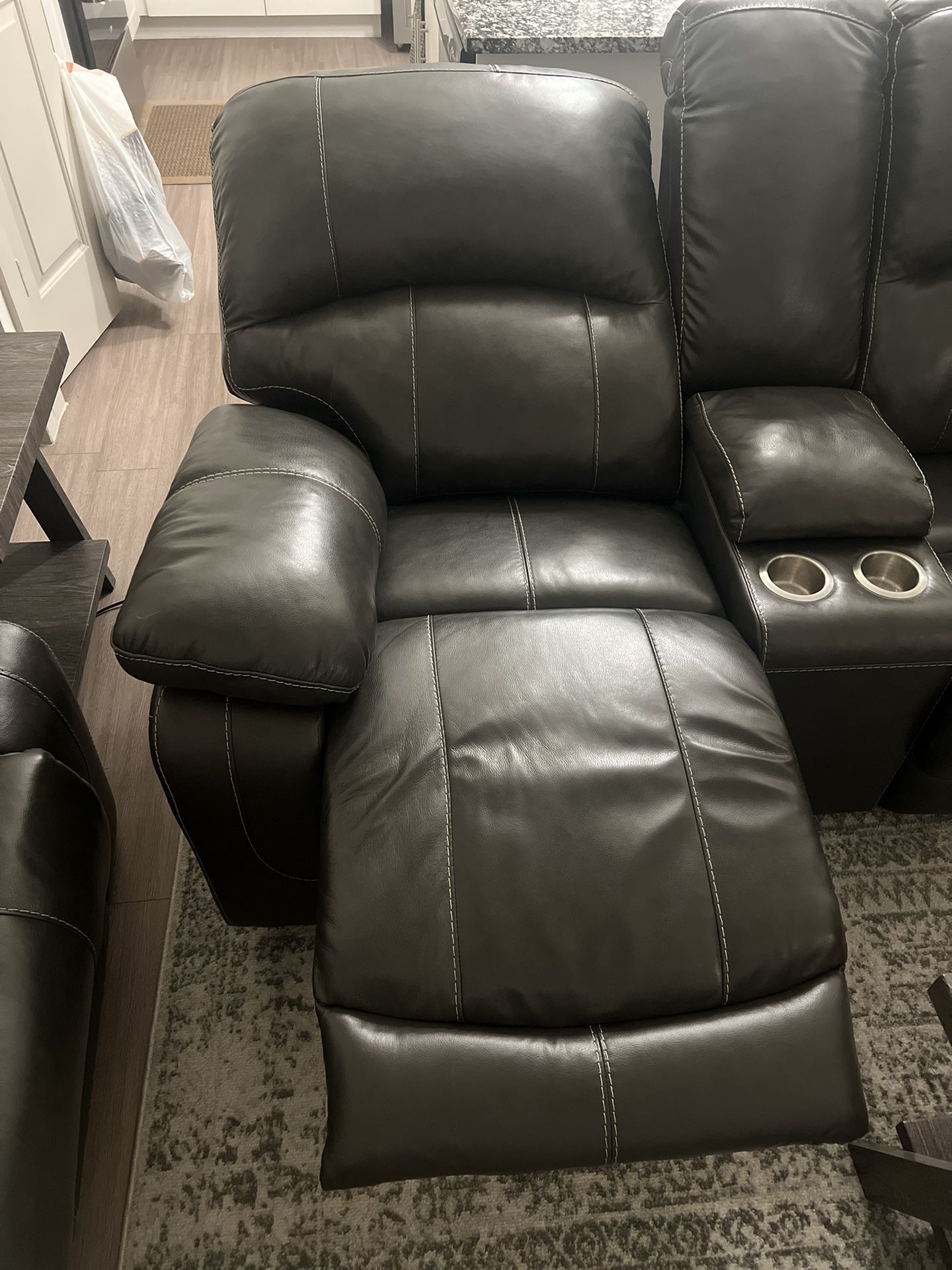 Couch - Console Loveseat  W/ Motor Power Recliner 