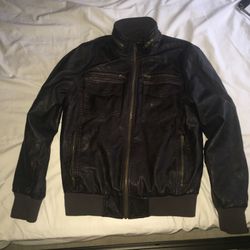 Black Rivet Brown Leather Jacket