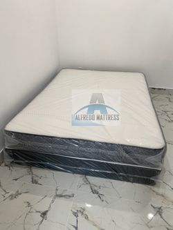 Queen mattress regular set with box spring ( 2pc brand new) NEW KING-QUEEN-FULL-TWIN SIZE SETS MATTRESS AND BOX SPRING 