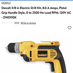 Dewalt  3/8 Electric Drill 