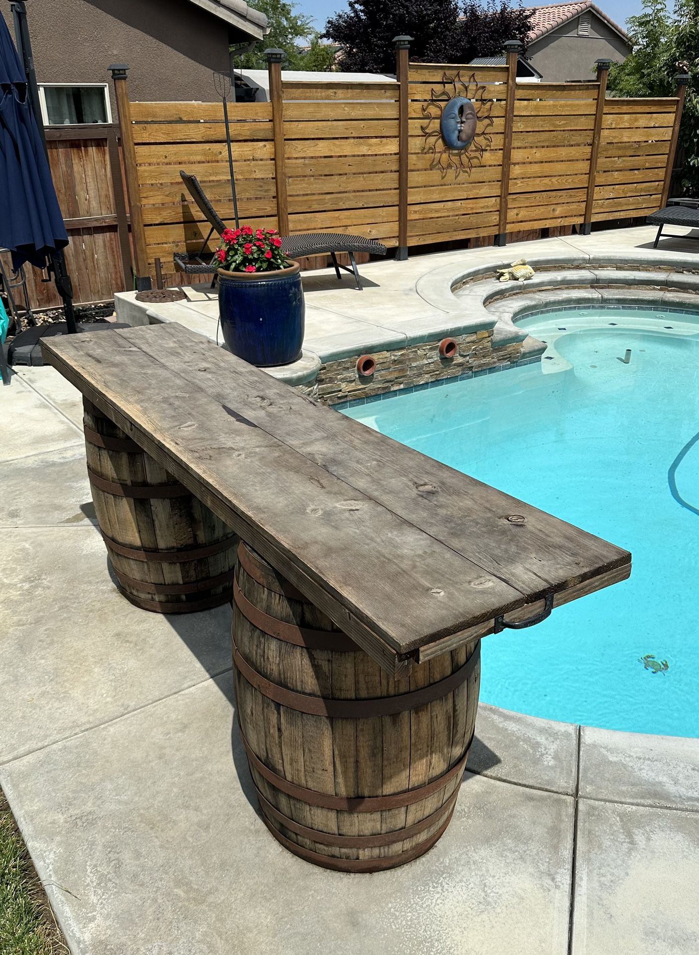 Outdoor Wine Barrel Table Set for Sale in Bakersfield, CA OfferUp