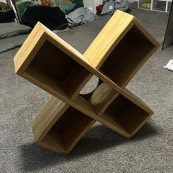 Plus Shaped Wooden Shelf