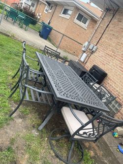 Patio table and chairs complete set