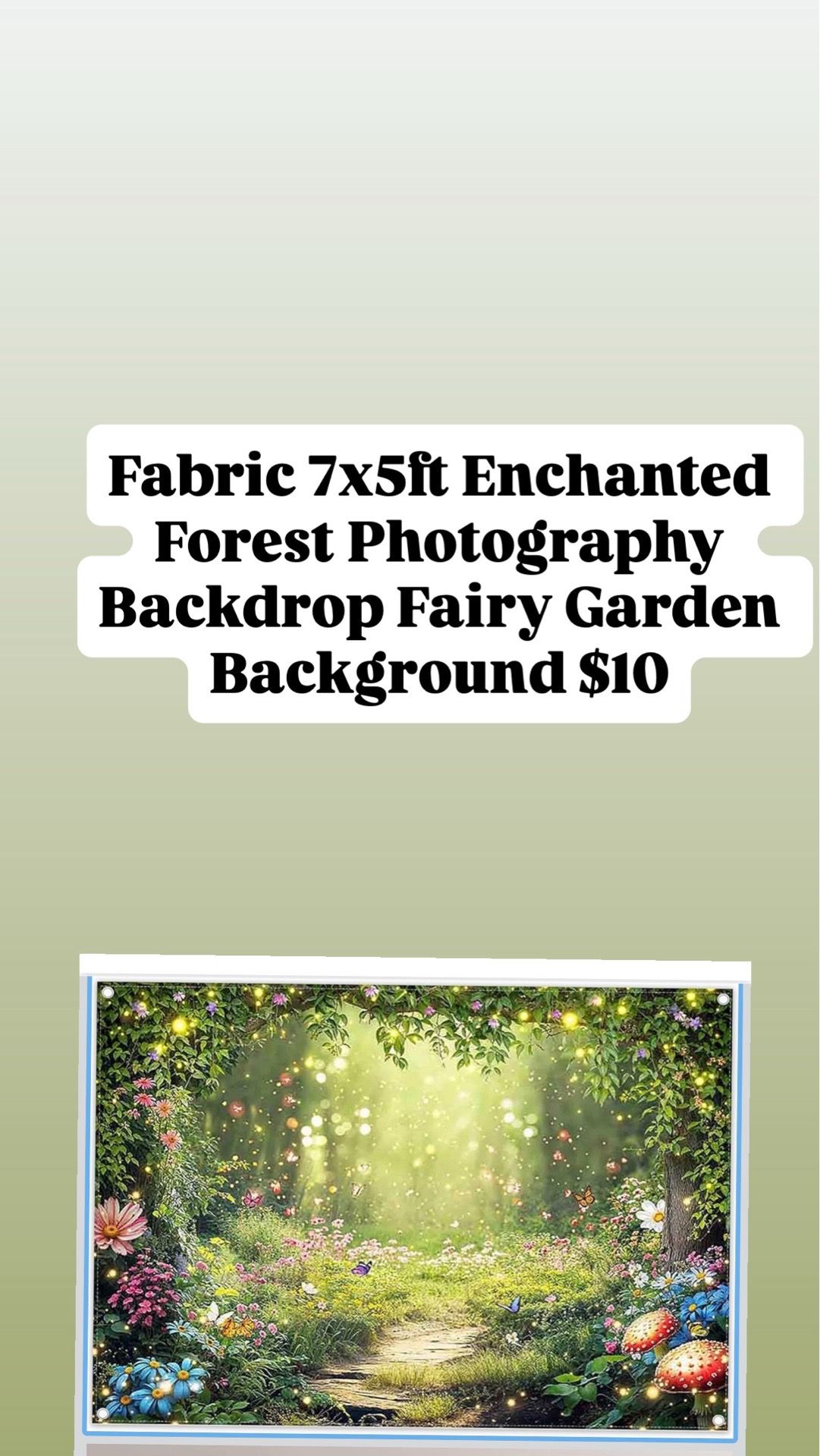 Back drop fairy garden