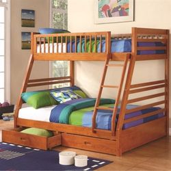 New! Ogletown Twin Over Full Bunk Bed $39 Down (NO CREDIT CHECK FINANCING)
