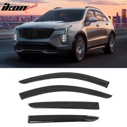 Fits 2019-2025 Cadillac XT4 Tape on Window Visors Vent Rain Sun Guards Deflectors