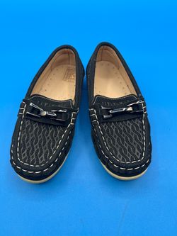 Boys black slip-on loafer flats size 10C