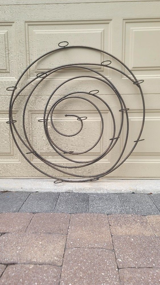 Garage Sale Round Wrought Iron Candle Holder