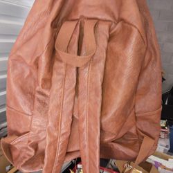 Brown Leather Bavkpack